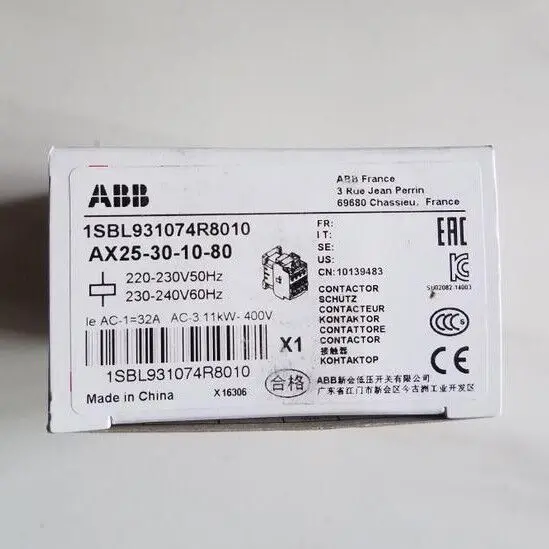 

one new ABB AX25-30-10-80 Block Contactors AC220V spot stock #YP1