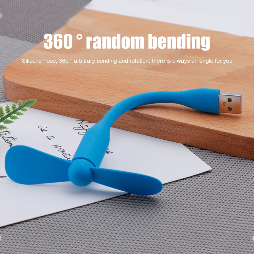 Flexible Portable Mini USB Fan For Power Bank Notebook Desktop Computer Summer Gadgets Summer Travel Cooling Cooler