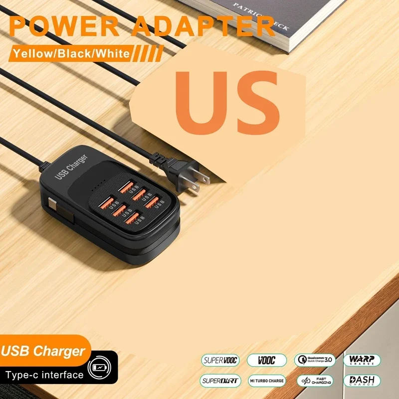 US Black 6USB