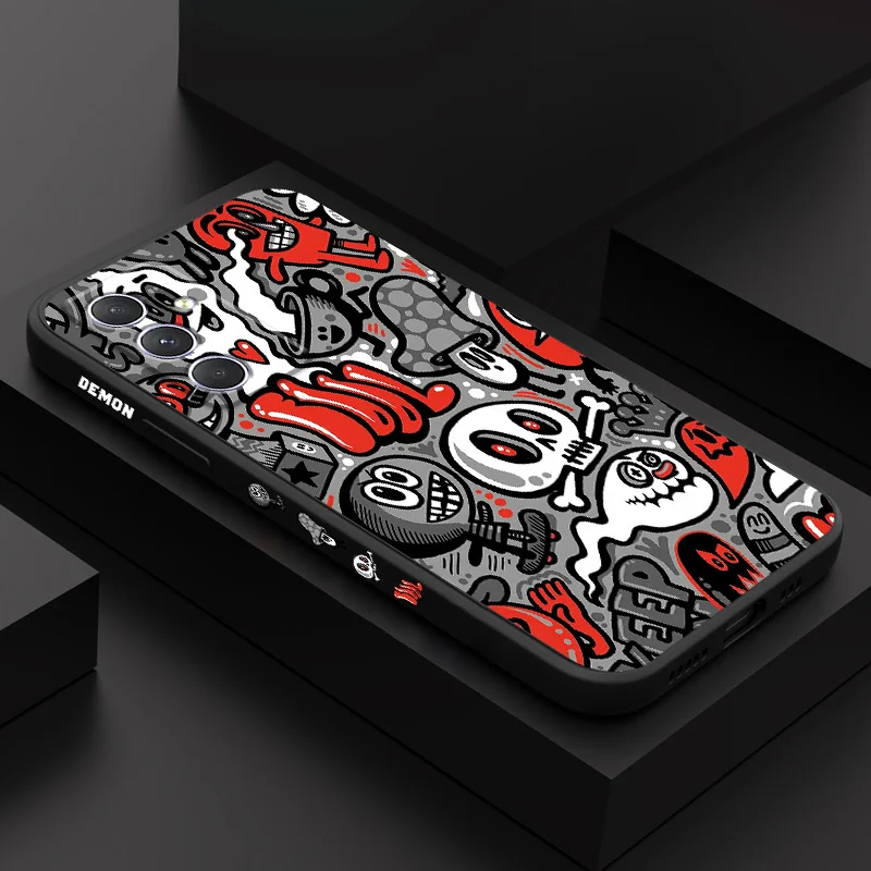 Coque Samsung A34 5G Doodle Skull main image 0