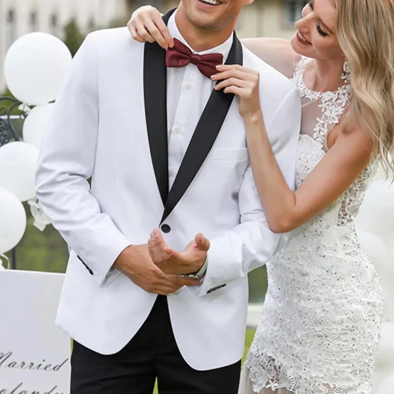 חליפת גברים צמודה עם כפתור אחד לחתונה, חליפת טוקסידו לגברים בסגנון קוריאני ללבישה רשמית, הגעה חדשה