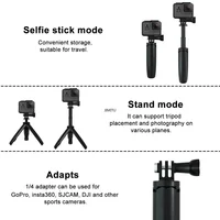 for Gopro Vlog Tripod Foldable Tripod Mini Portable Monopod for Go Pro Hero 11 10 8 7 Black Session Osmo Action Camera Accessory 4