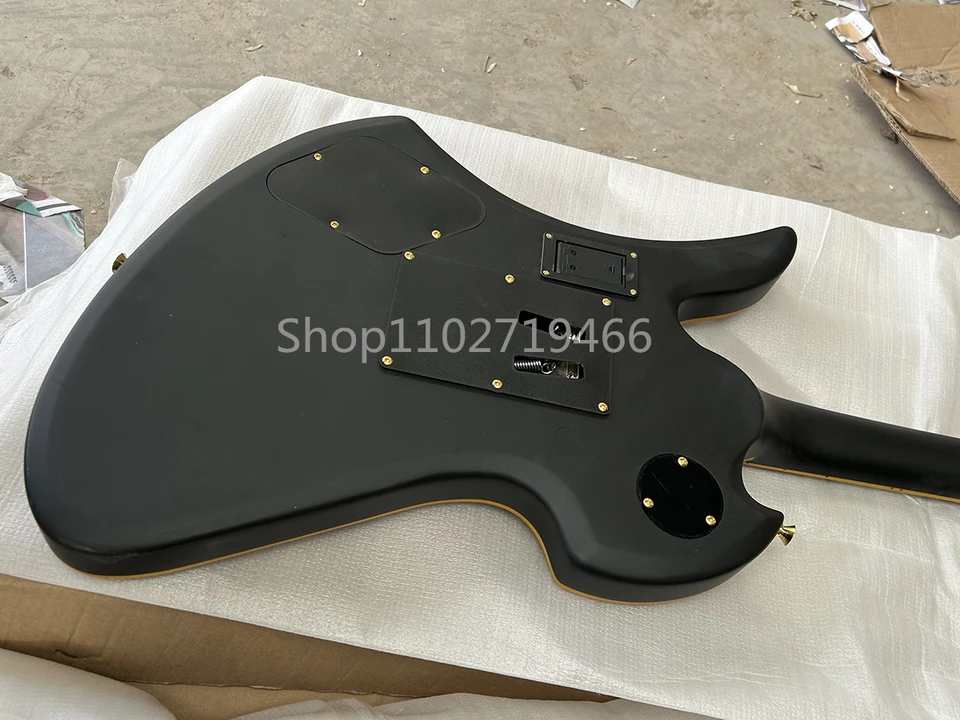 オリジナルの6弦エレクトリックギター,マットブラック,コールド,ローズ