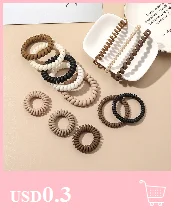 100 Pcs Candy Color Hair Bands for Girls
