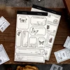 Journal GO 30 Sheets Retro Border Collection Vintage Label Memo Pad Junk Journal Collage Material Paper Creative DIY Stationery 1
