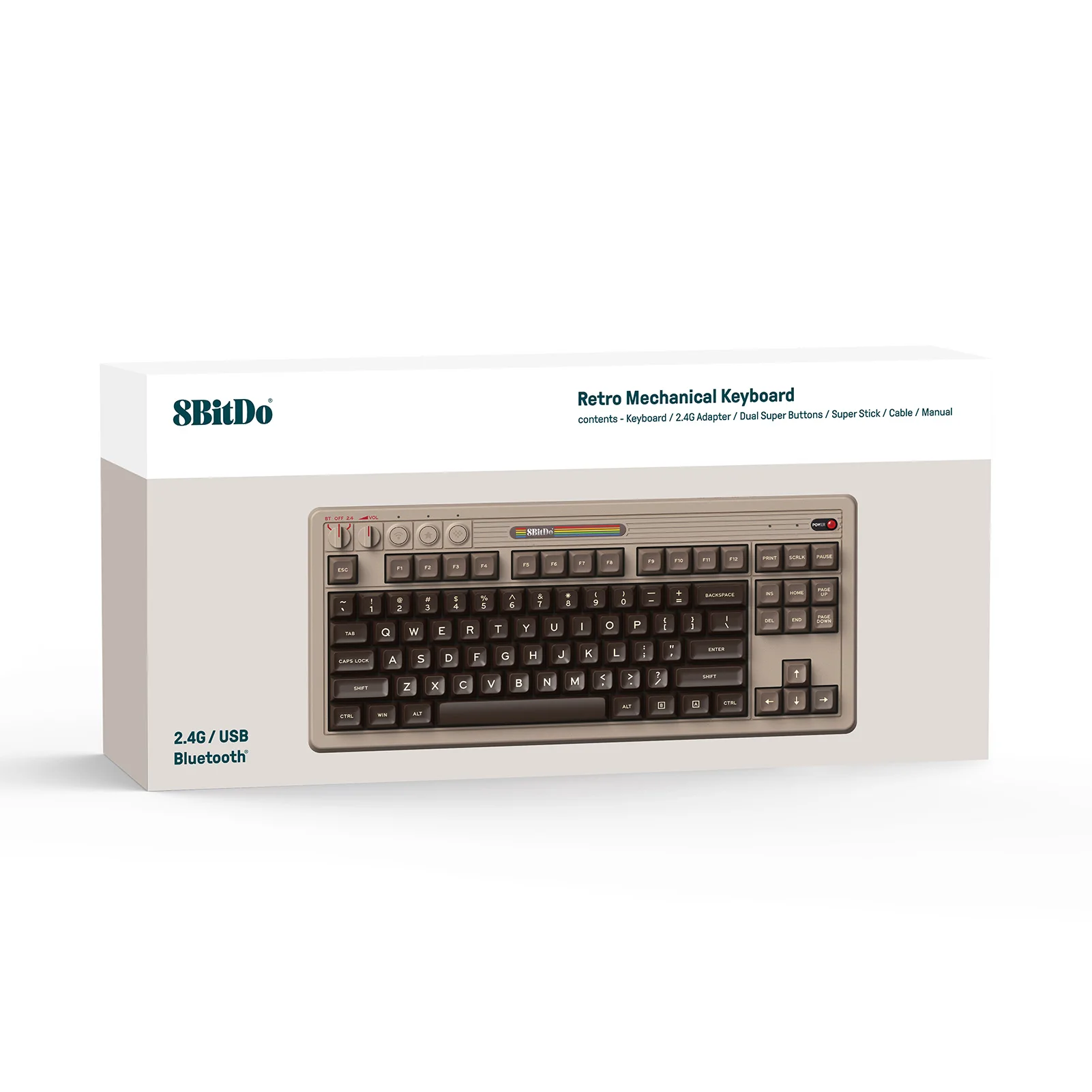 8BitDo Ʈ  Ű-C64 , , 2.4G    3   , PC  10  ȵ̵