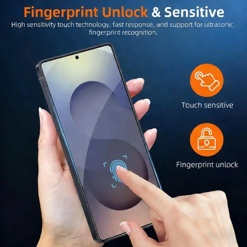 Premium Tempered Privacy Glass Screen Protector with Auto Dust Elimination and Bubble-Free Installation, 2-Pack