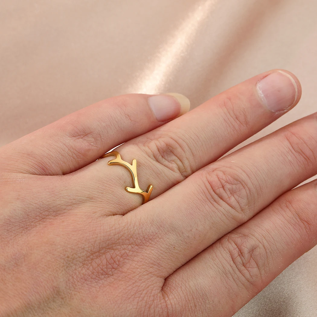 Anillo Geométrico de Flor y Hoja Vintage (Acero Inoxidable Dorado) S4b36ce63367e478e8df93e3474e254dfU