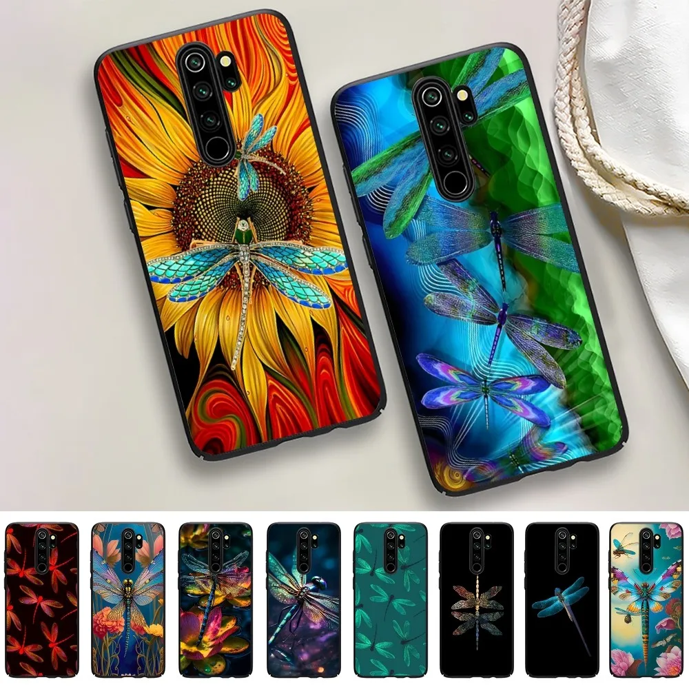 

beautiful dragonfly Phone Case For Redmi 5 6 7 8 9 10 plus pro 6 7 8 9 A GO K20 K30 K40 pro plus F3 Fundas