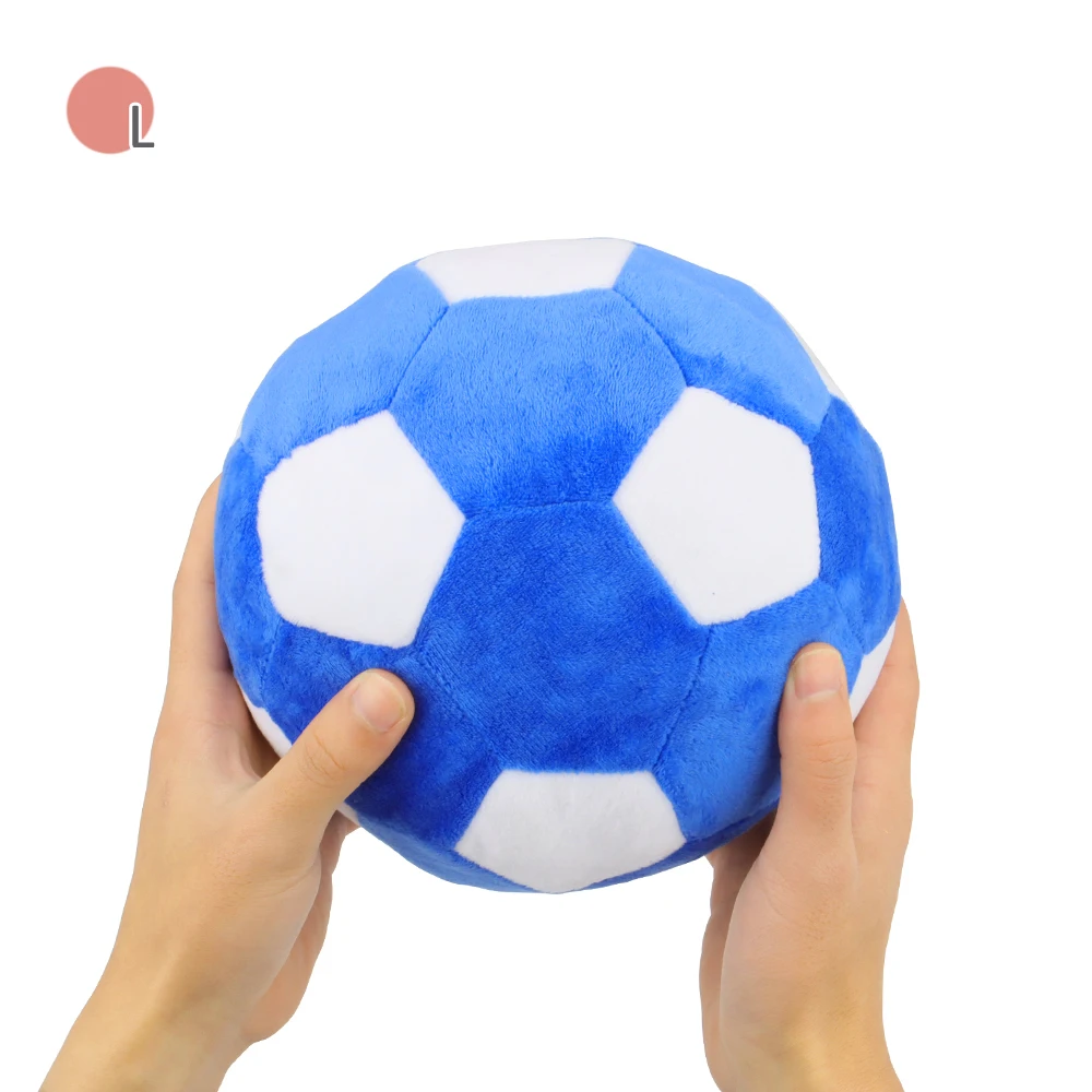 S/L Football Dog Toy Puppy Sound Chew Bite Big Ball Plush Pet Squeak Toy For Small Large Dogs Training 4