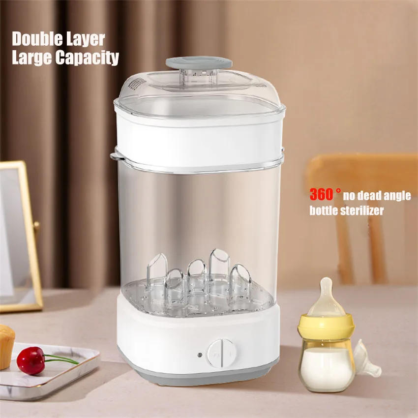 7L Baby Electric Steam Bottle Sterilizer Feeding Bottle Sterilizers Milk Warmer Electric Kid Bottle Sanitizer with Timer