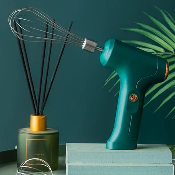 Handheld Mixer Electric Mixer Mini Electric Whisk USB Rechargeable Egg Beater Set with One-Touch Speed Control for Kitchen 2