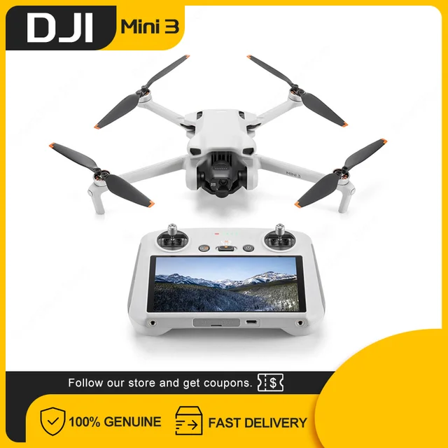  DJI Mini 3 (DJI RC) - Lightweight and Foldable Mini Camera  Drone with 4K HDR Video, 38-min Flight Time, True Vertical Shooting, and  Intelligent Features With Remote Control : Electronics