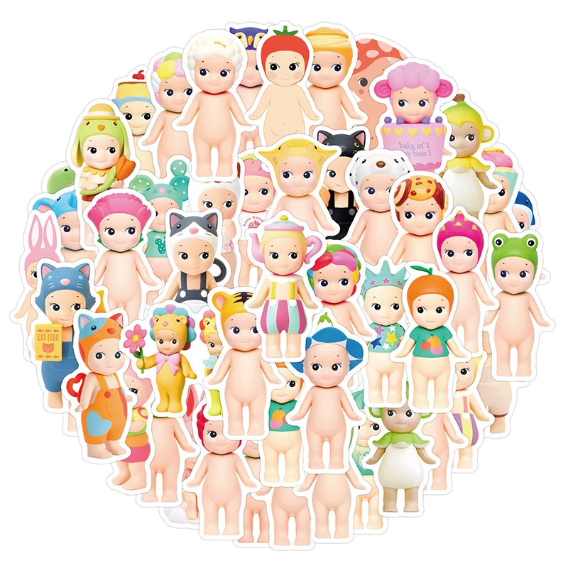 

Sonny Angel 60-180pcs Christmas Warm Healing Doll Graffiti Sticker Car Trunk Water Cup Kawaii Sticker Children's Birthday Gift