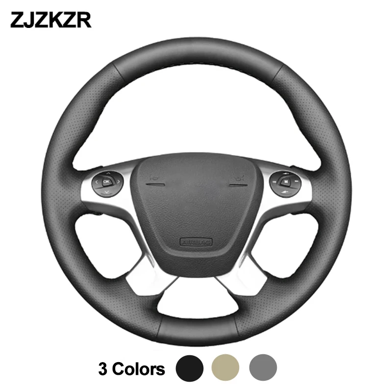 Treccia Per Auto Da Cucire A Mano Sul Coprivolante Per Ford Transit Connect Tourneo Custom Grand Tourneo Connect 2014-2020 Beige Grigio
