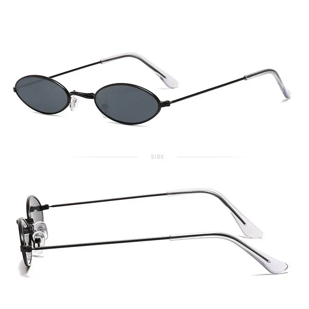 Vintage-Inspired Colorful Oval Sunglasses - Unisex Fashion Eyewear