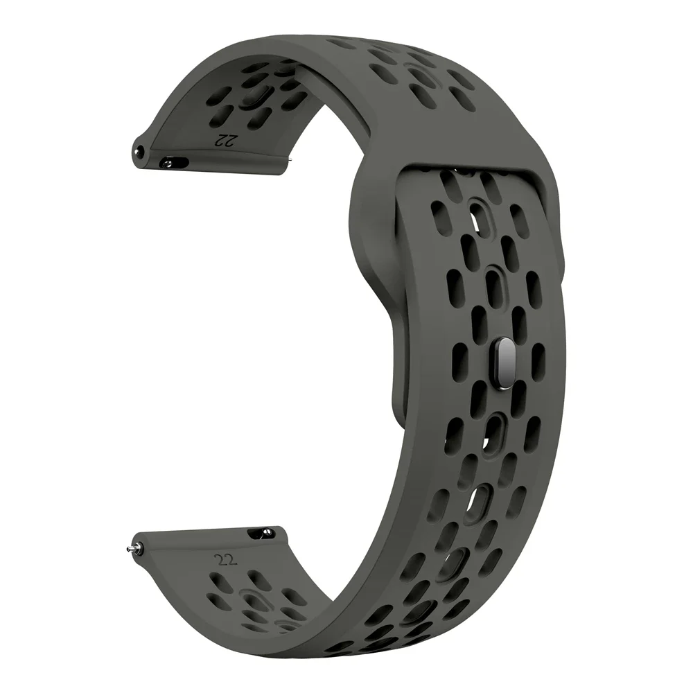 Breathable Silicone Sports Watch Strap - 20mm