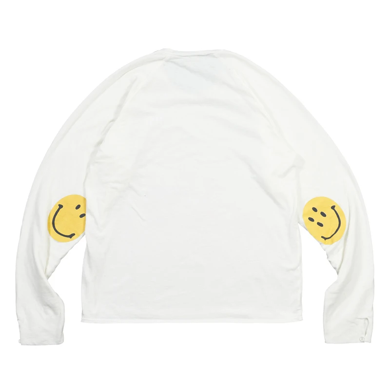 KAPITAL Classic Four Eyes Thin Style Smiling Face Printing Retro Long  Sleeve Lovers Double Sleeve Men And Women