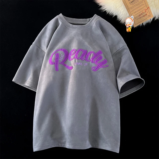 Camiseta Vintage Americana com Estampa Patchwork