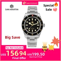 San Martin 40mm NH35 Automatic Men Diving Watch 20ATM Waterproof BB58 Sapphire Wristwatch BGW-X1 C3 Luminous Clock Reloj SN0008C 1