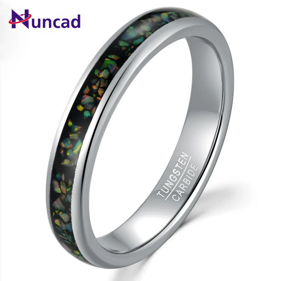NUNCAD 4mm Tungsten Carbide Ring – Silver With Gold Plated Innerface, Hypoallergenic, Size 5