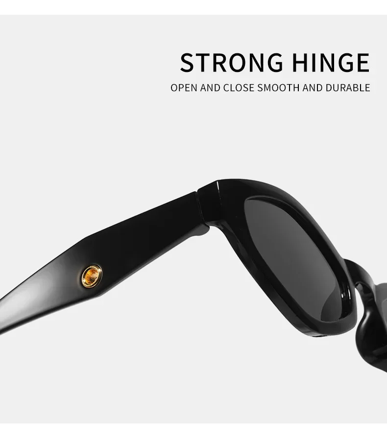Modische Cat-Eye-Sonnenbrille Vintage Luxus-Markendesigner Schwarze Unregelmäßige Rhombus Damen-Sonnenbrille UV400-Schutz Gafas De Sol – Detail 5