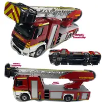 New 1/14 4x2 RC Fire Truck Remote Control Fire Fighting Vehicles With Light Sound Painted Assembled Car Toy Model Gifts 1