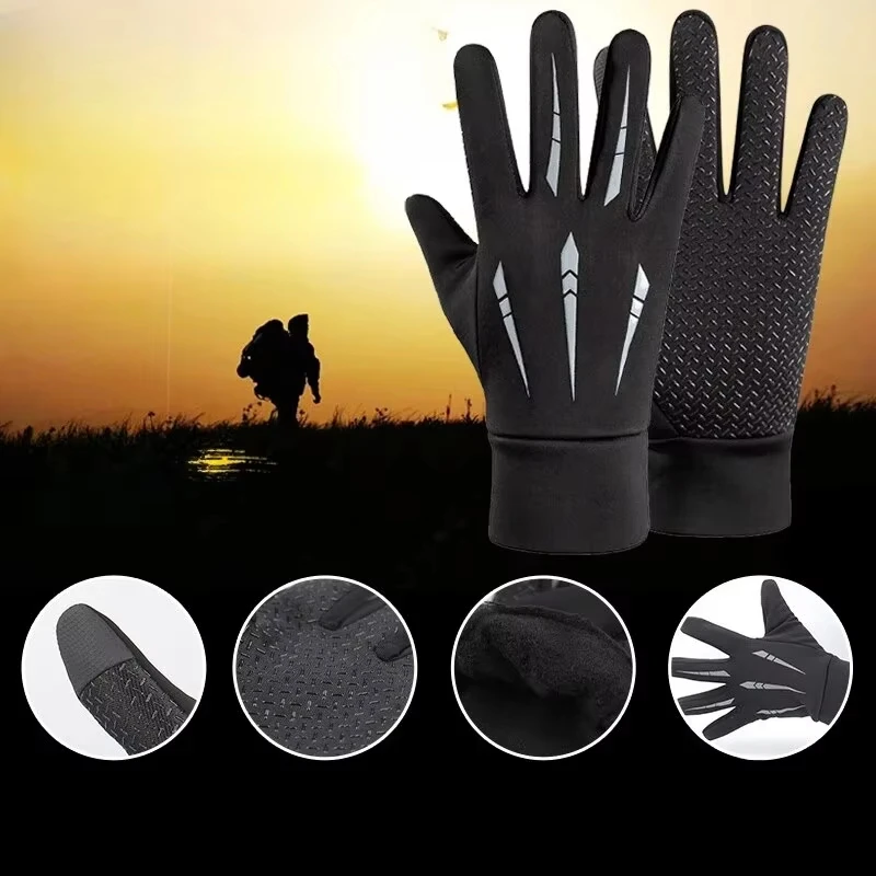 DIZETION Winter Gloves Women Men Ski Gloves Liners Thermal Warm Touch Screen Perfect for Skiing 5