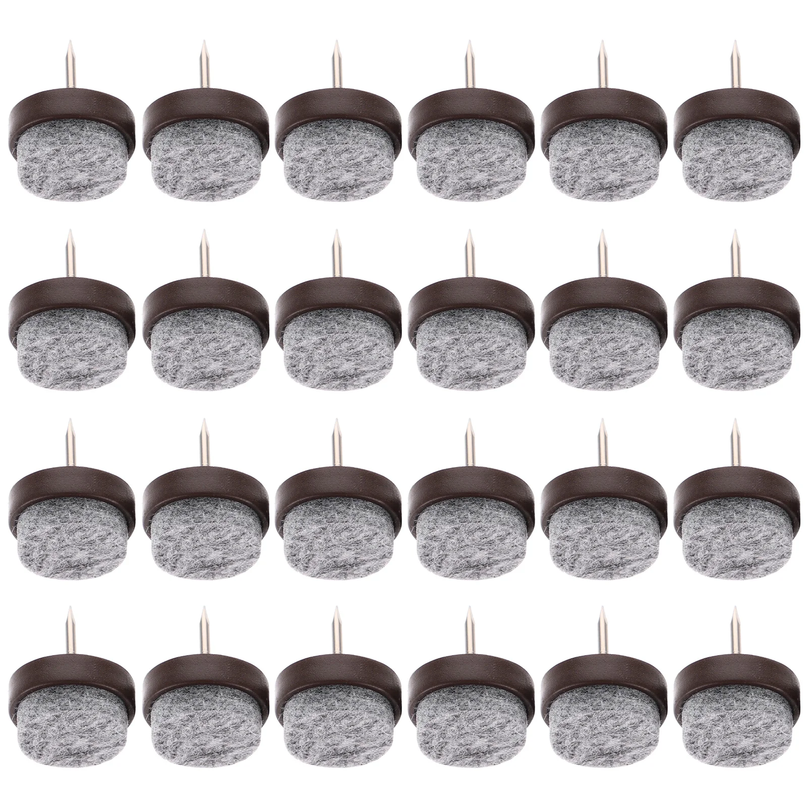 

60 Pcs Furniture Felt Feet Chair Pads for Dining Chairs Nail-on Anti-sliding Glides Screw Round