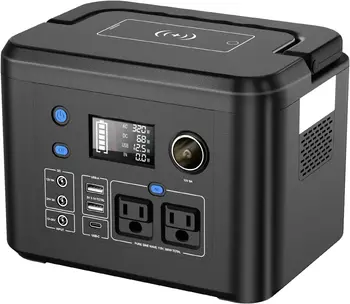 Powkey Portable Power Station 350W 260Wh/70000mAh Backup Lithium Battery, 110V Pure Sine Wave Power Bank for Outdoors Camping 1