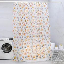Patterned PEVA Waterproof Shower Curtain - Bathroom Decor Accessory (A 180x180cm)