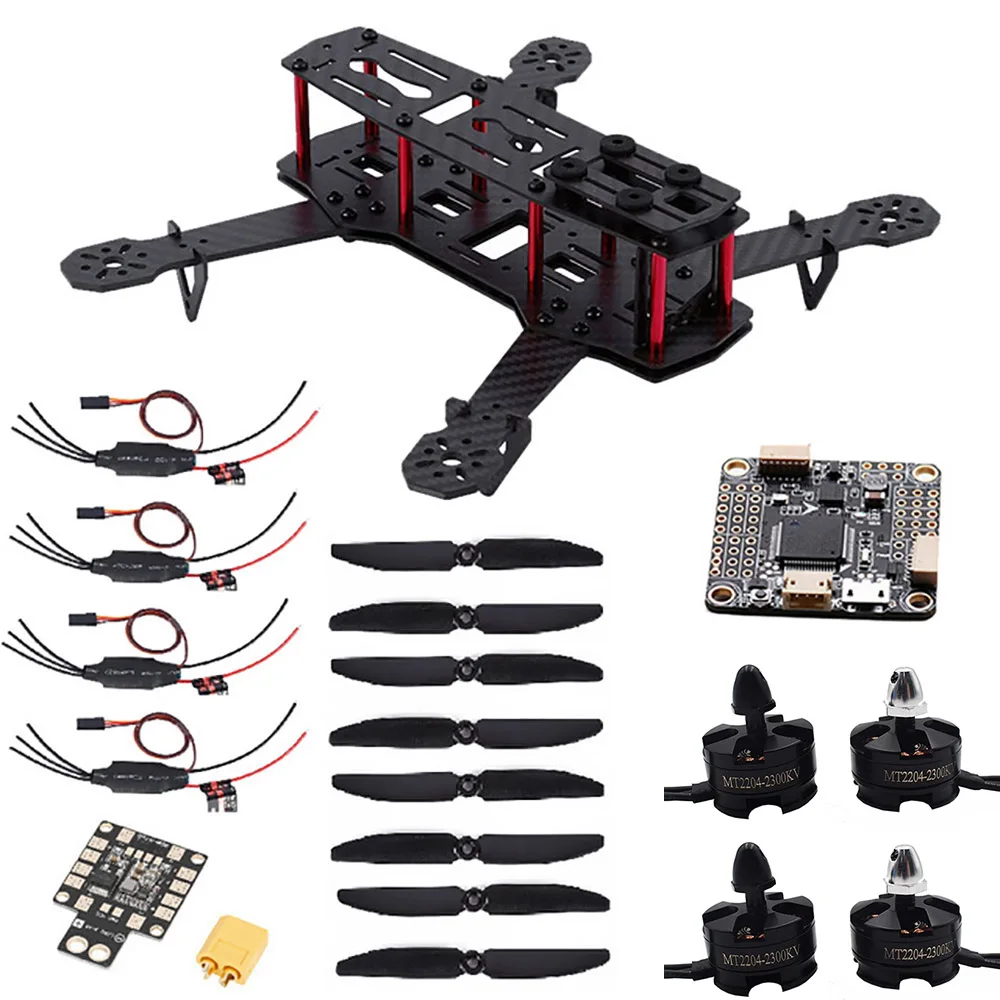 

QAV250 250mm Carbon Fiber Quadcopter & MT2204 2300KV Motor & 12A ESC & FV3S Flight Controller & Flysky FS-i6 IA6B Kit