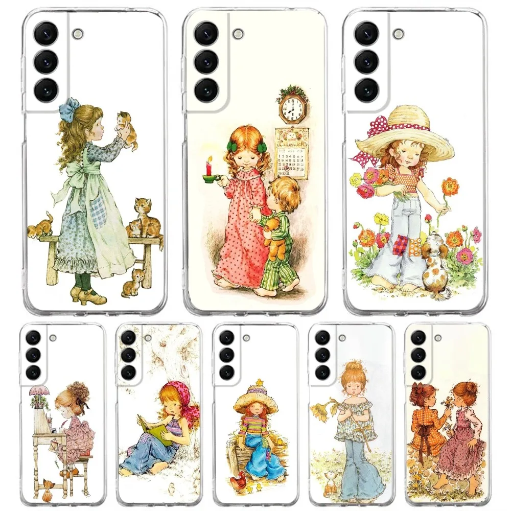 Art S-Sarah Kay Custodia In Silicone Per Samsung S30,S23,21,22,20 Ultra,S20 Fe Lite,S10,9,Pius Note20Ultra Cover Trasparente