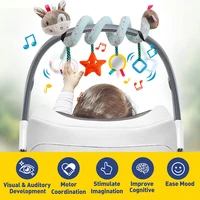 Jouets de siège de voiture pour bébé, jouet de poussette d'activité pour garçons et filles de 0 3 6 9 10 12 mois, jouets en peluche suspendus en spirale, jouets de bas de bébé 4