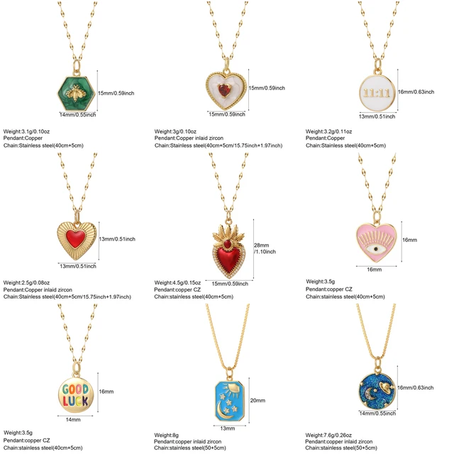 Cute Heart Star Necklace for Women Boho Evil Blue Eye Pendant Gold Color Stainless Steeel Long Chain Collars Butterfly Choker 3