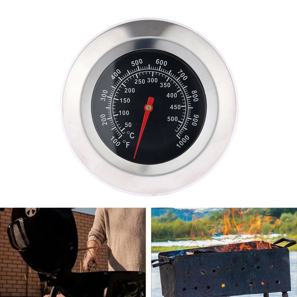 Description Picture 2 of item50-500℃ BBQ Grill Smoker Temperature Barbecue Gauge Stainless Steel Thermometer Or Home Kitchen Cooker Food Thermometer