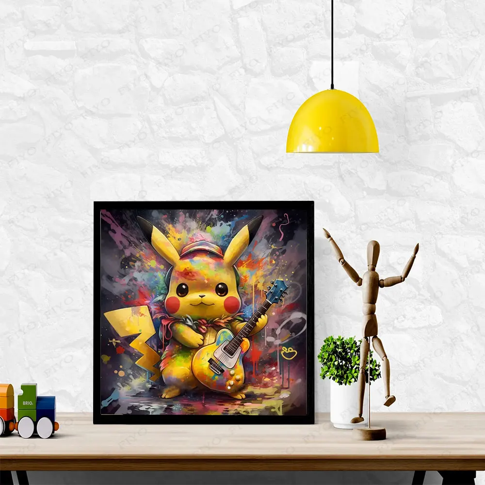 5D DIY Pokemon Diamond Painting Eevee Square Round Diamond Pikachu Picture  Cross Stitch Mosaic Embroidery Home Decoration Gift