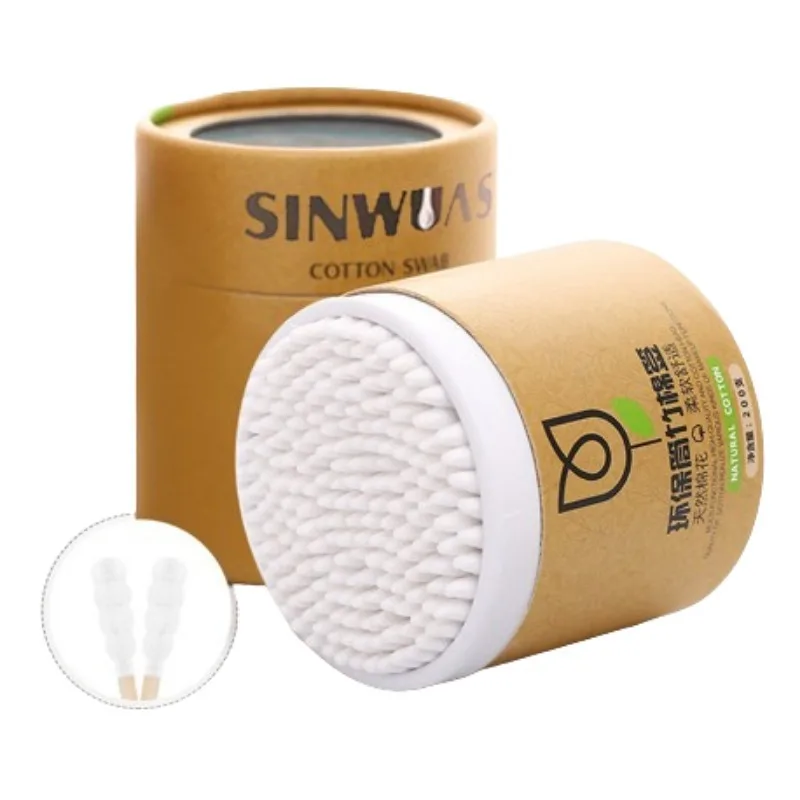 200/400pcs/ Bamboo Baby Cotton Swab Wood Sticks Soft Cotton Buds Cleaning of Ears Tampons Cotonete Health Beauty Swab cotton swabs