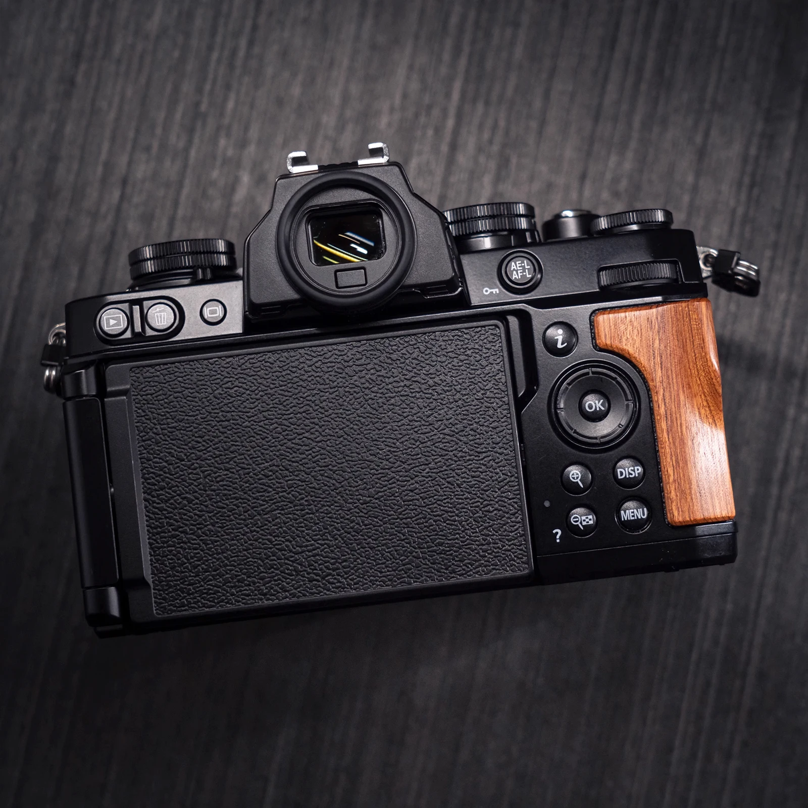 Lightweight Solid Wood Finger Handle Wooden Hand Grip for Nikon ZFC Digital Camera accessories Ebony Walnut camera wooden grip