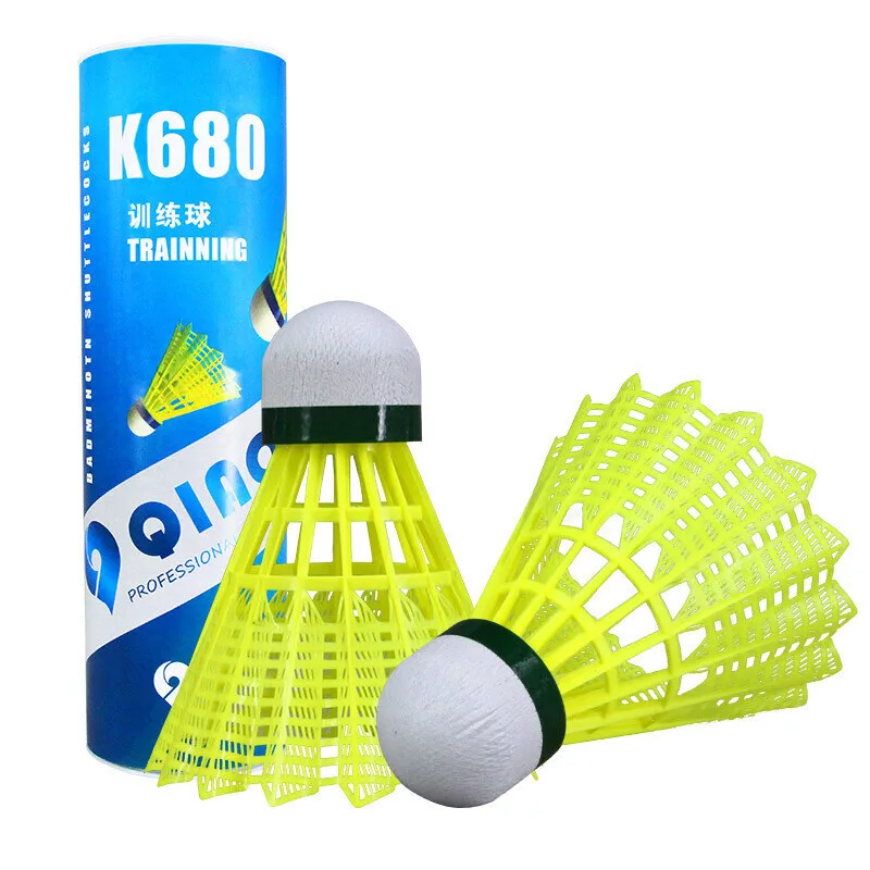 

5 tubes QIAO nylon badminton endurance king training competition plastic ball K680 yellow 30PCS