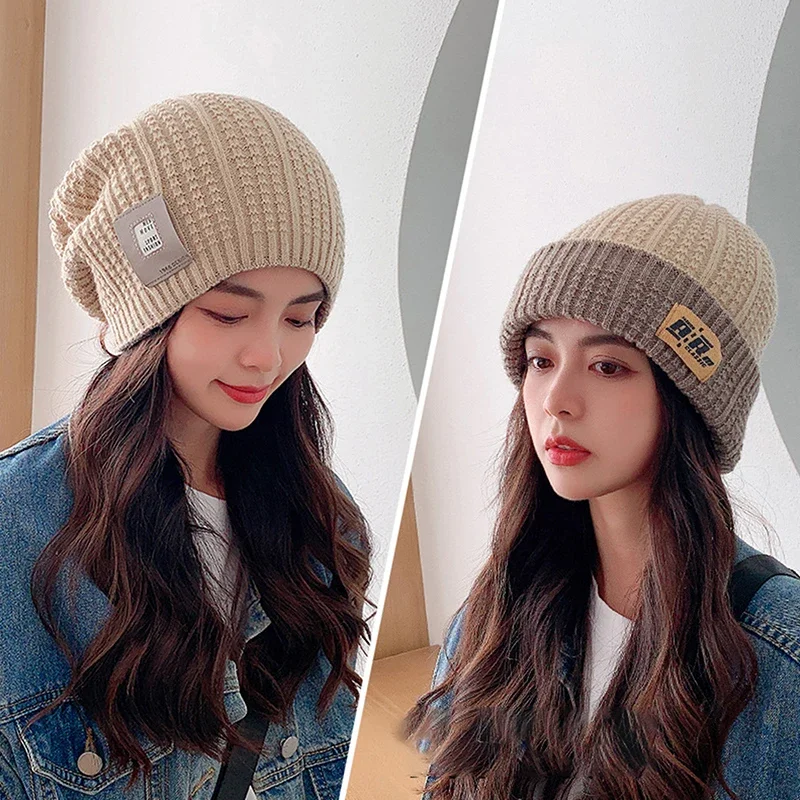 Double-sided Woolen Women's Autumn And Winter Thickened Warm Ear Protection Fashion All Cold Knitted Hat_voghion.com