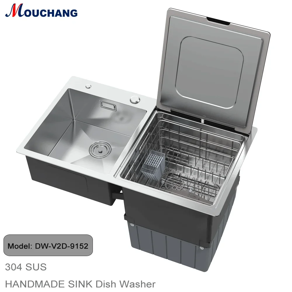 Household Automatic Dishwasher Commercial Kitchen Countertops Stainless Steel Household Dishwasher 3