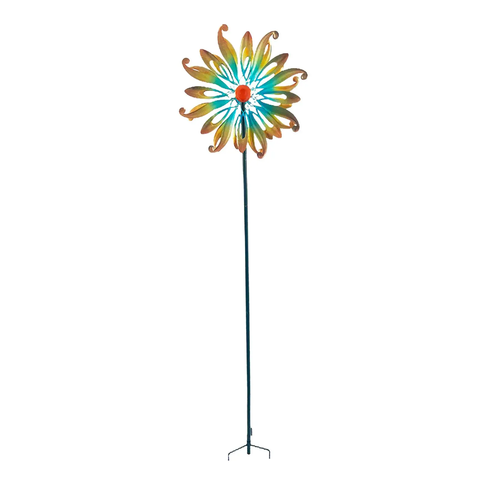 

Wind Decorative Flower Shape with Stake Wind Mill Metal Wind Catcher Wind Sculpture for Lawn Patio Yard Outdoor Holiday Gifts