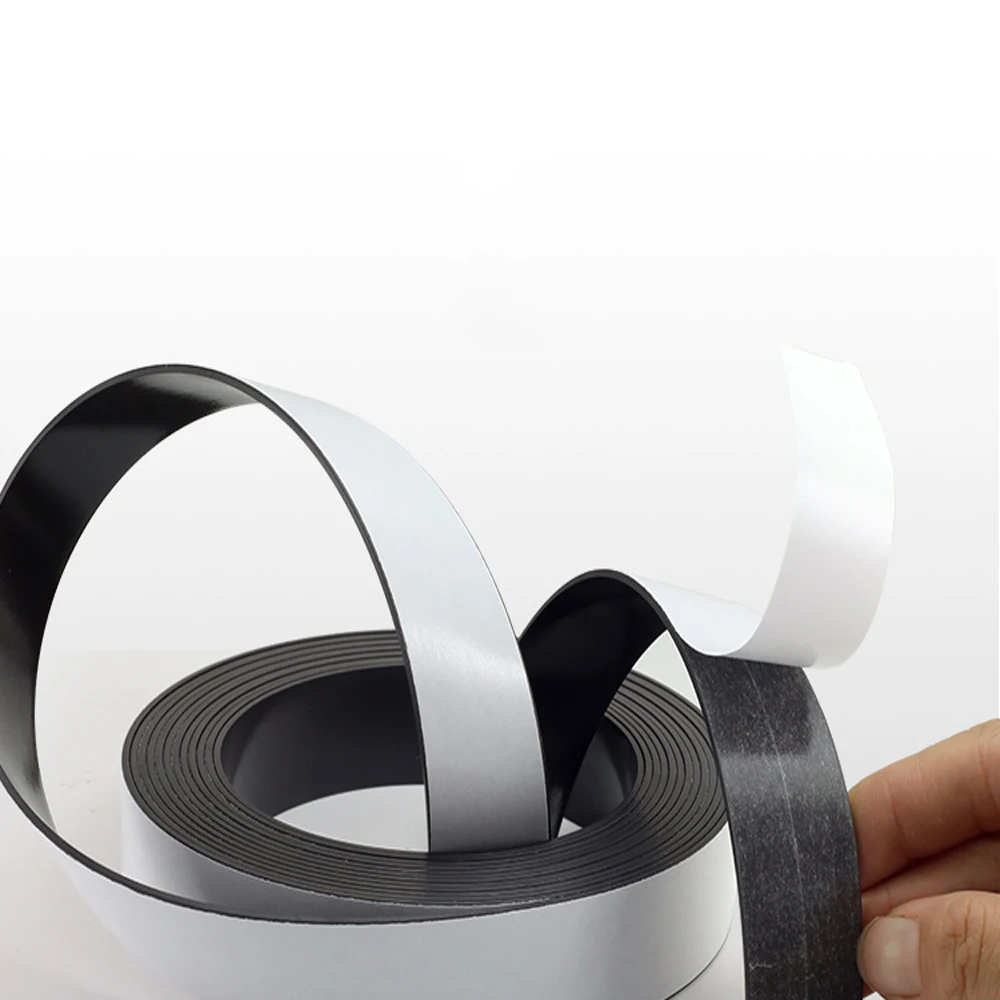 Adhesive Magnetic Tape Flexible 10-50mm Wide 1.5/2mm Thick 1m DIY Crafts Refrigerator Decoration