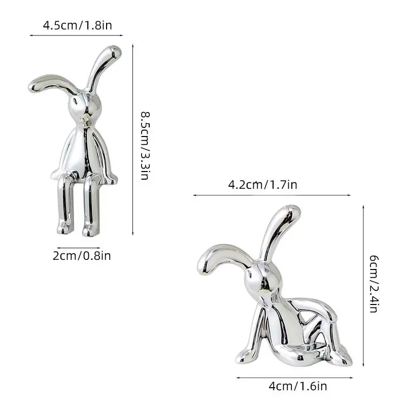 Car Interior Decoration Cartoon Rabbit Center Console Decor Personality Room Dining Table Desk Home Office Miniature Figurines