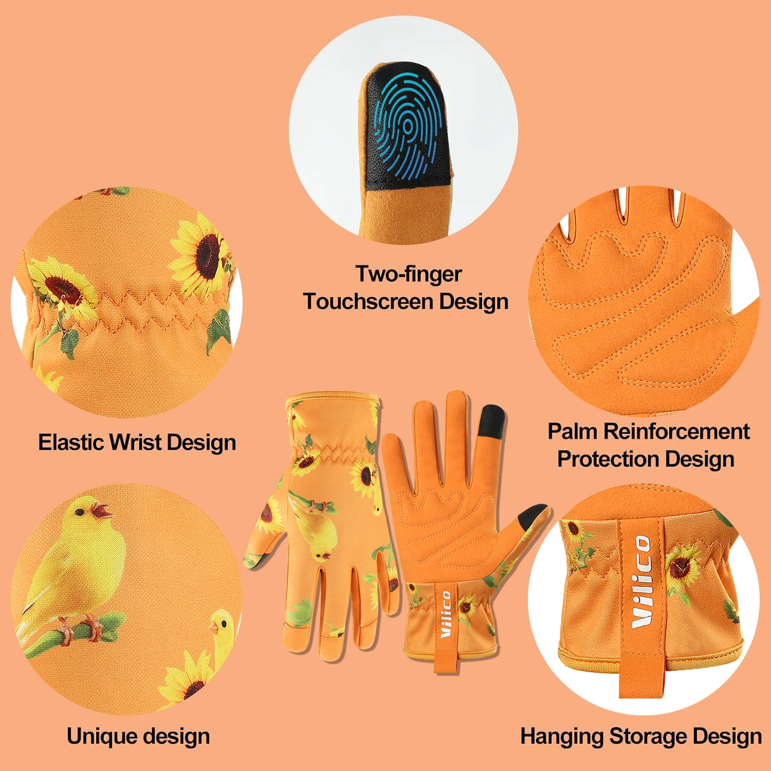 1 Pair Gardening Gloves Rose Pruning Thorn Proof Gloves With Long Forearm Protection Gauntlets For Digging Planting Garden Tool