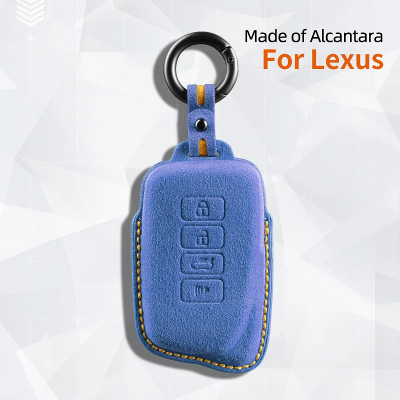 

Alcantara Car Key Case Cover Holder Key Shell For Lexus ES UX 300e NX LC NX GS RX GX RC 200 250 350 LS 450H 300H Keychain
