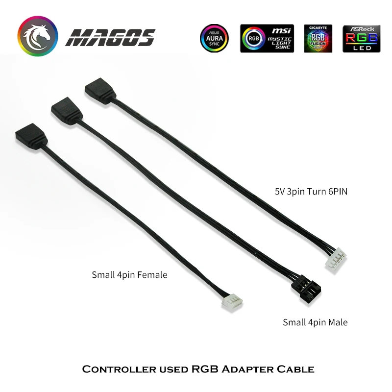 YACSEJAO Câble adaptateur RVB 5V 3 broches pour MSI Mystic Light Gigabyte  RGB Fusion Connect to Any 3-Pin SM Connector 3 Pin Digital RGB LED Cable  for Motherboard, 1.6FT/50CM : : Informatique