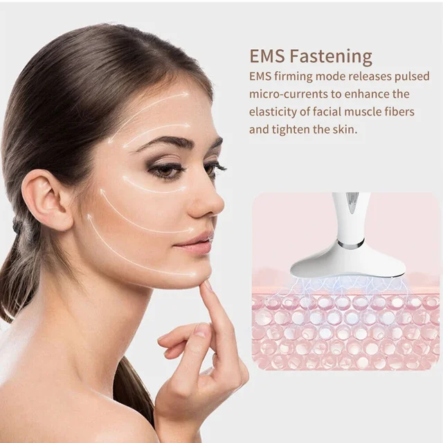 Neck Anti Wrinkle Face Lifting Beauty Device LED Photon Therapy Skin Care EMS Tighten Massager Reduce Double Chin WrinkleRemoval 4