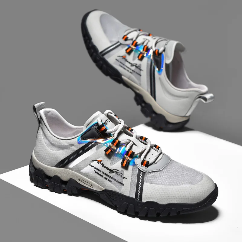 

Men's Hollowed Out Mesh Shoes Trend Men's Casual Shoes Outdoor Men's Hiking Shoes Seaside Men's Beach Shoes Men's Camping Shoes